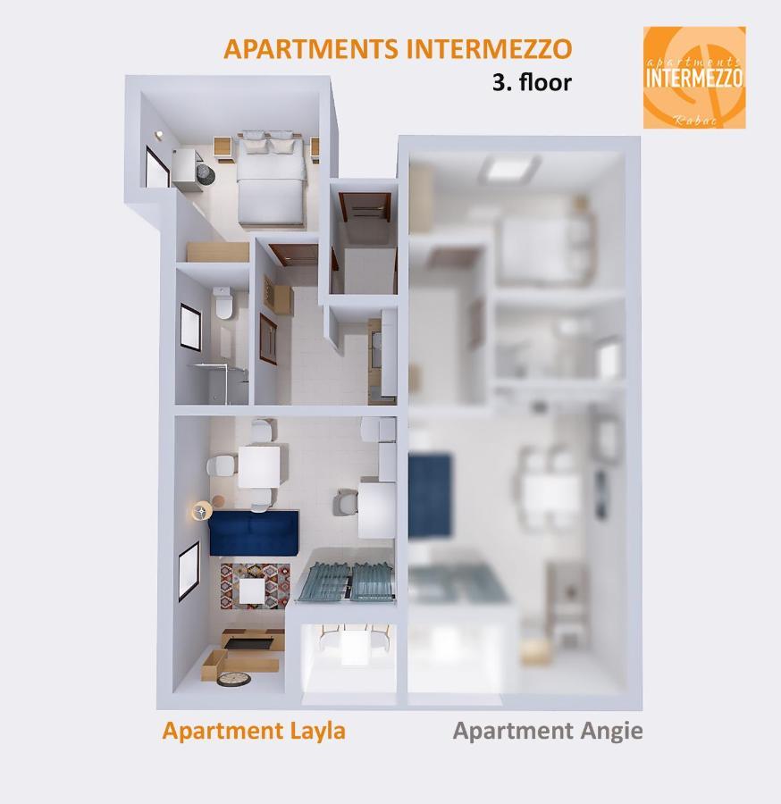 Apartment Layla - Intermezzo With Sea View In Center Of ラバック エクステリア 写真
